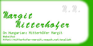 margit mitterhofer business card